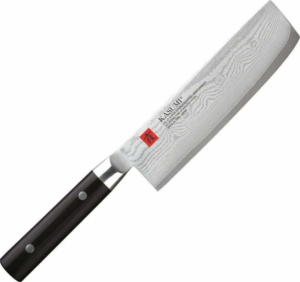 KASUMI Japoniškas Nakiri peilis, ilgis 17 cm, Damasko plienas DAMASCUS