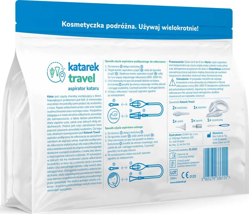 KATAREK kelioninis aspiratorius 2in1