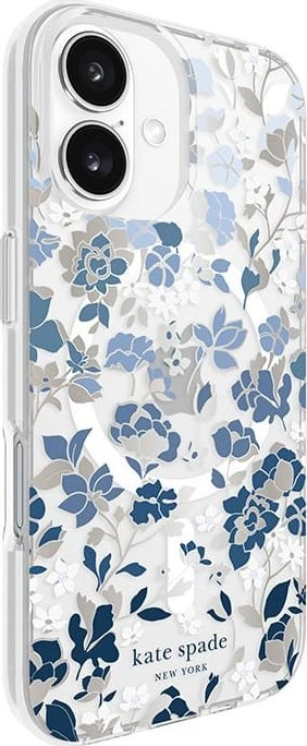 Kate Spade New York Protective Gems MagSafe - dėklas skirtas Apple iPhone 16 Flowerbed Mėlyna