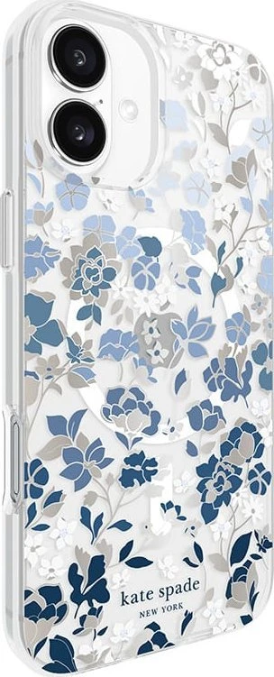 Kate Spade New York Protective Gems MagSafe - dėklas skirtas Apple iPhone 16 Plus Flowerbed Mėlyna