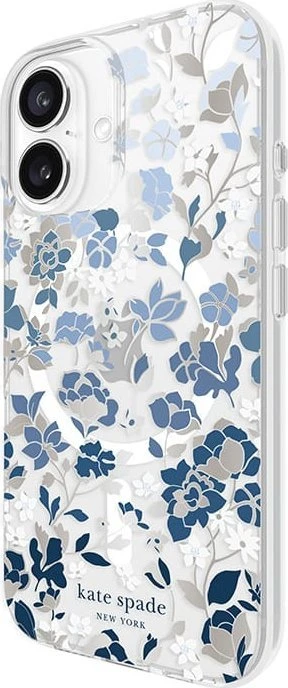 Kate Spade New York Protective Gems MagSafe - dėklas skirtas Apple iPhone 16 Flowerbed Mėlyna