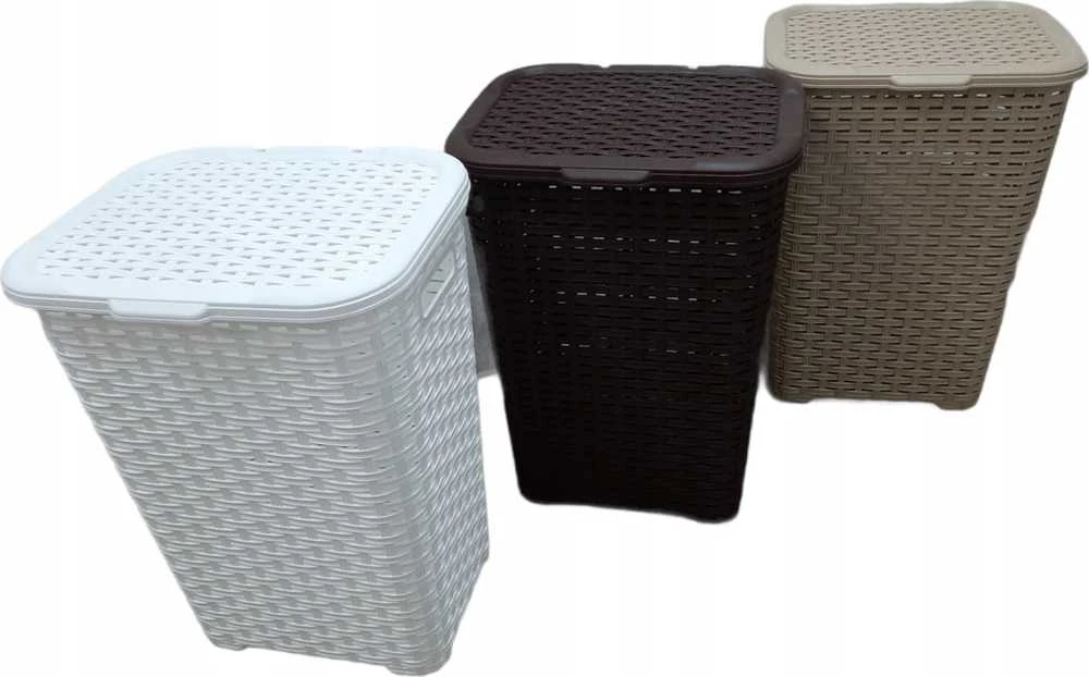 Katex Krepšys na biel.RATTAN 60l-balta 435x337x602 mm