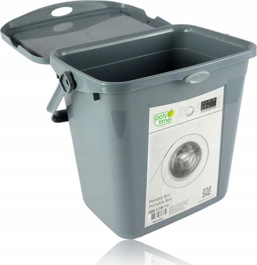 Katex Miltelių indas su dangteliu 7 l PILKA 235X260X185 MM