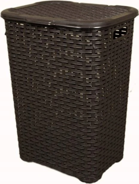 Krepšys skalbiniams Katex Krepšys na bieliznę RATTAN 45l-balta 400x316x550