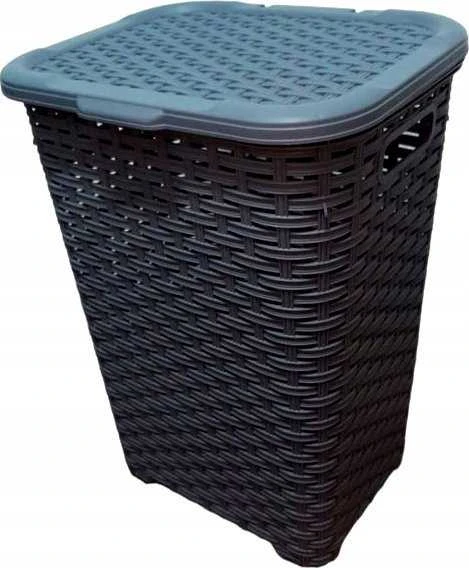 Krepšys skalbiniams Katex Krepšys na bieliznę RATTAN 45l-popiel