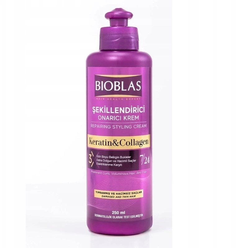 Kativa BIOBLAS Keratin&Collagen plaukų modeliavimo kremas 250 ml