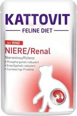 Drėgnas Kačių Maistas - KATTOVIT Feline Diet Inkstams Su Jautiena 85g