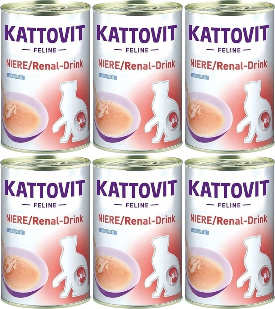 KATTOVIT Feline Niere Renal gėrimas Duck - kačių skanėstai - 135ml