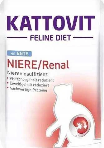 Drėgnas Kačių Maistas - KATTOVIT Feline Diet Niere/Renal, 12 x 85g
