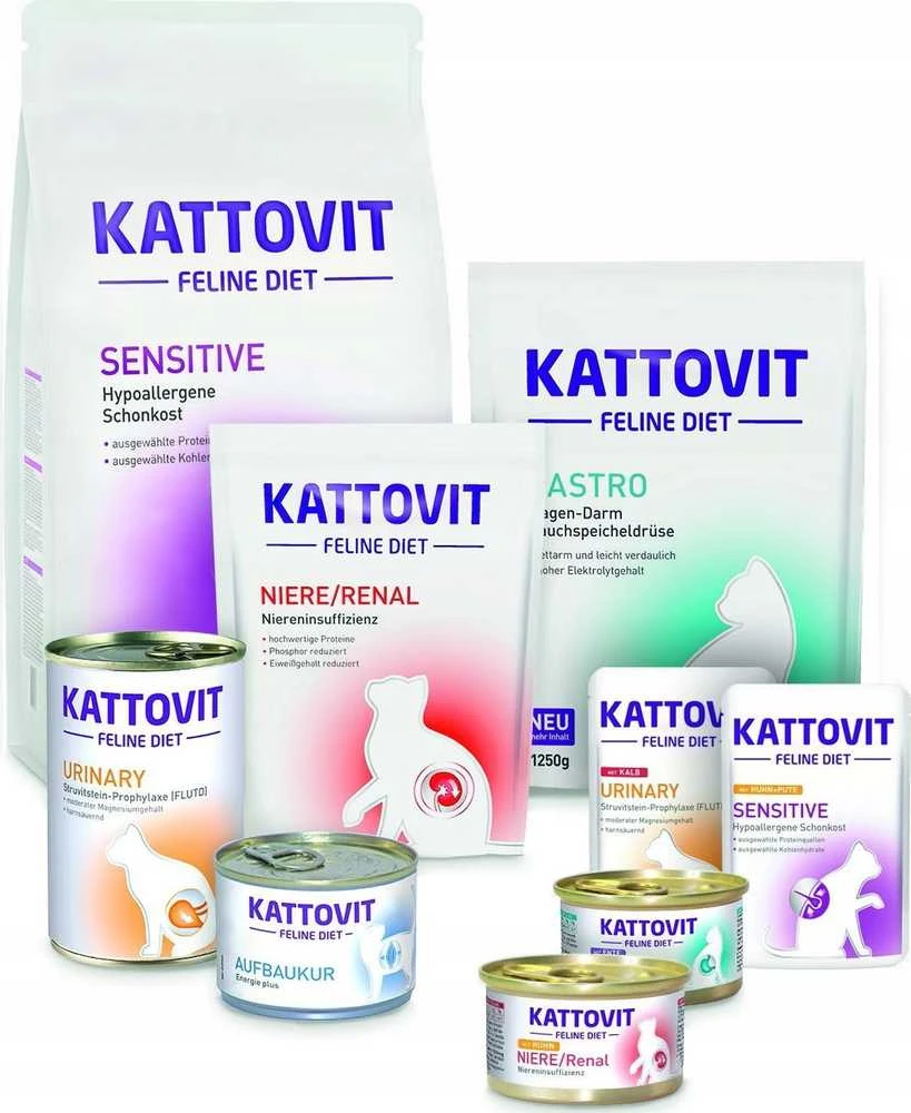 Drėgnas Kačių Maistas - KATTOVIT Feline Diet Gastro lašiša su ryžiais 85g