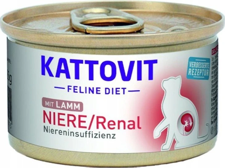 KATTOVIT Feline Diet Niere/Renal ėriena – šlapias kačių maistas – 85g