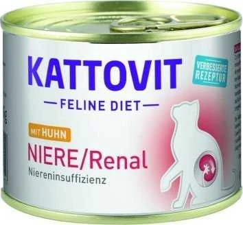Drėgnas Kačių Maistas - KATTOVIT Feline Diet Niere/Renal Vištiena, 185g
