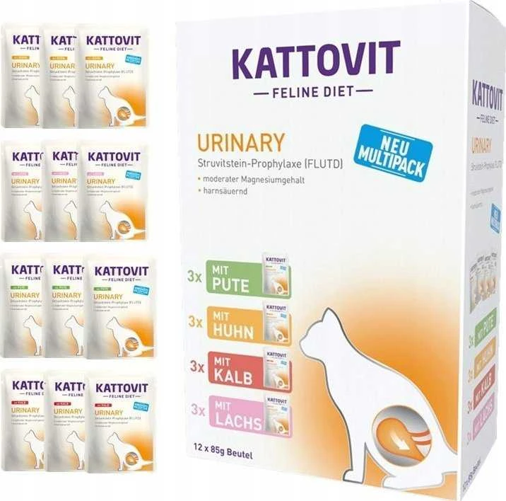 Drėgnas Kačių Maistas - Kattovit Feline Diet Urinary, Mėlynas