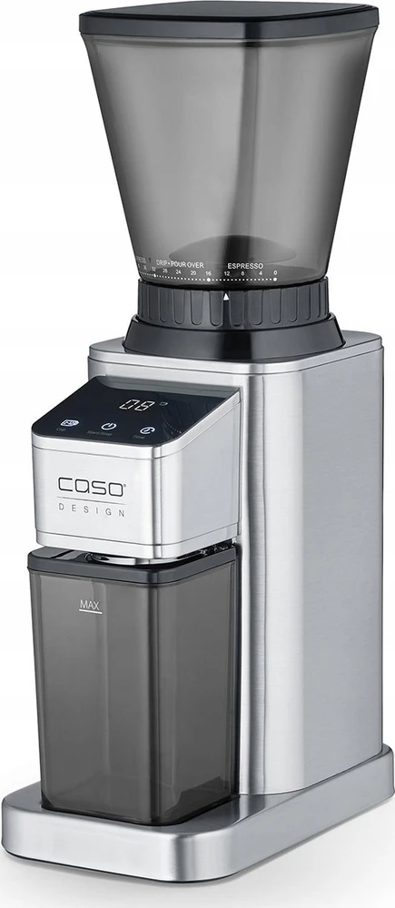 Kavamalė Caso kavos malūnėlis | Barista Chef Inox | 150 W | Kavos pupelių talpa 250 g | Puodelių skaičius 12 vnt(s) | Nerūdijantis plienas