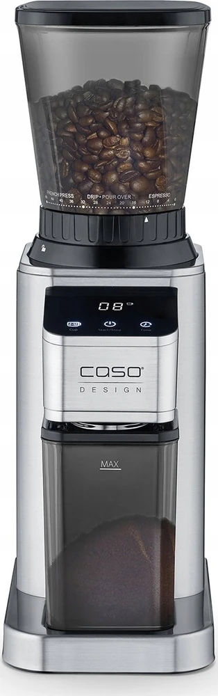 Kavamalė Caso kavos malūnėlis | Barista Chef Inox | 150 W | Kavos pupelių talpa 250 g | Puodelių skaičius 12 vnt(s) | Nerūdijantis plienas