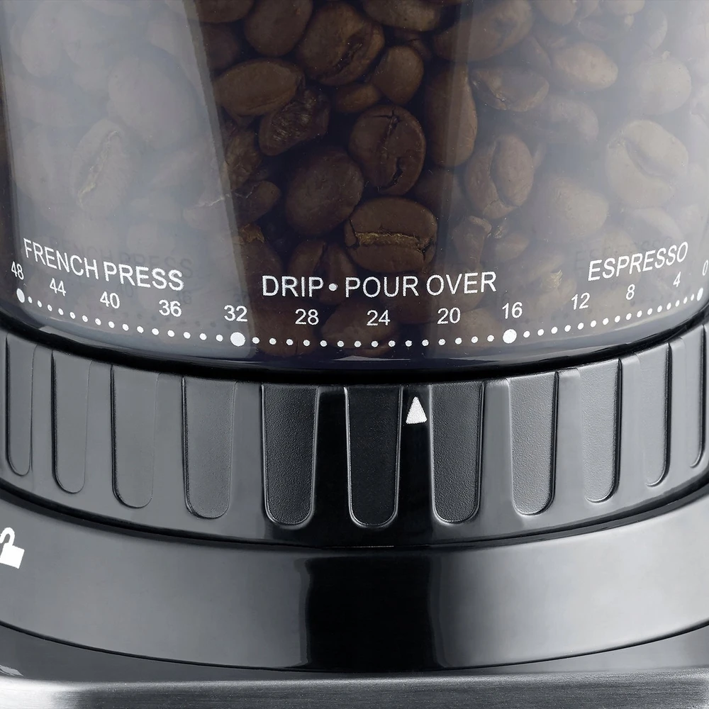 Kavamalė Caso kavos malūnėlis | Barista Chef Inox | 150 W | Kavos pupelių talpa 250 g | Puodelių skaičius 12 vnt(s) | Nerūdijantis plienas