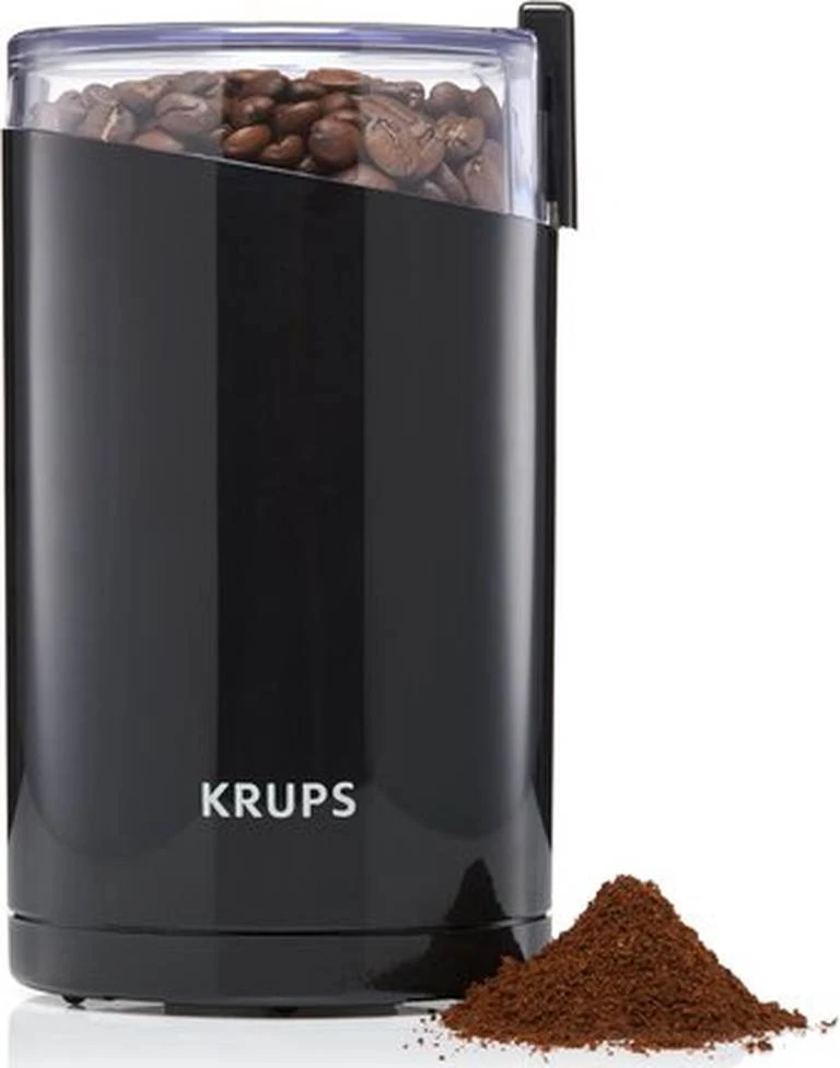 Kavos ir prieskonių malūnėlis Krups F20342, nerūdijančio plieno, 75 g, Juodas