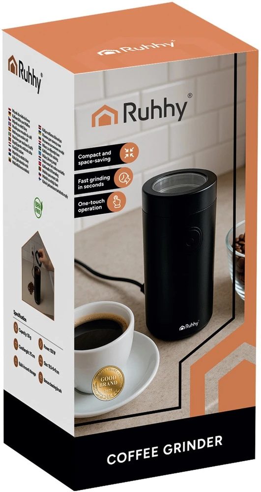 Elektrinė kavamalė Ruhhy 26219, 150 W, juoda