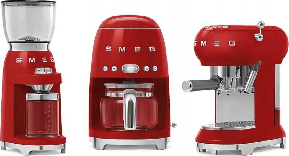 Kavamalė Kavos malūnėlis - Smeg 50' stiliaus raudonas