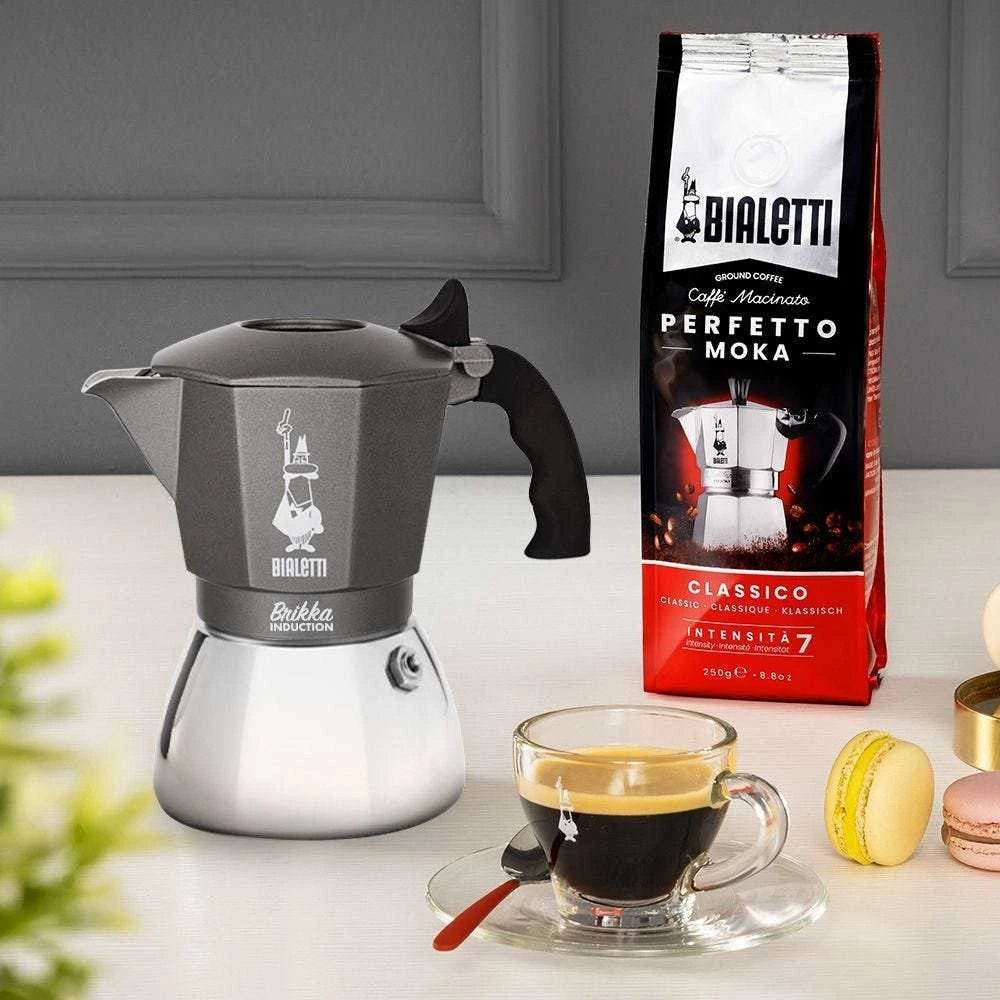 BIALETTI BRIKKA INDUCTION 4TZ 180 ml Anthracite, Sidabrinis