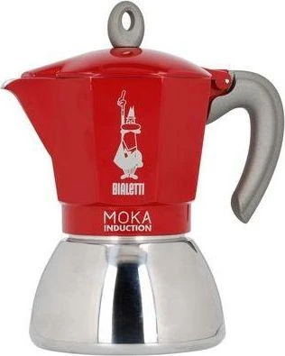 Kavinukas Bialetti Moka Induction 2TZ (100ml), raudonas