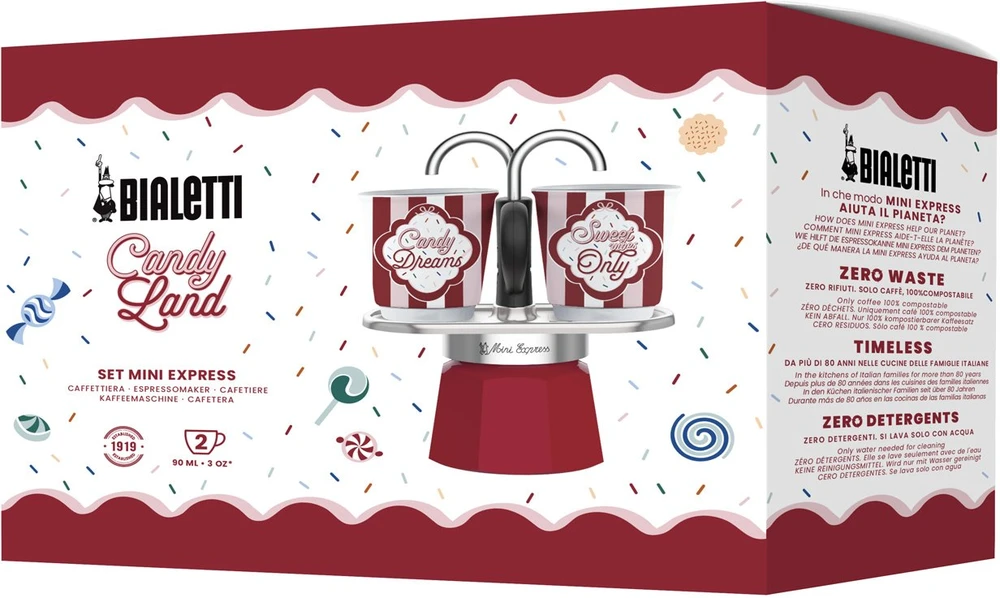 Rinkinys kawiarki mini express + 2 puodeliai 5461 BIALETTI