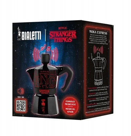 Bialetti Moka Express Sound Stranger Things 3TZ (150 ml) juoda