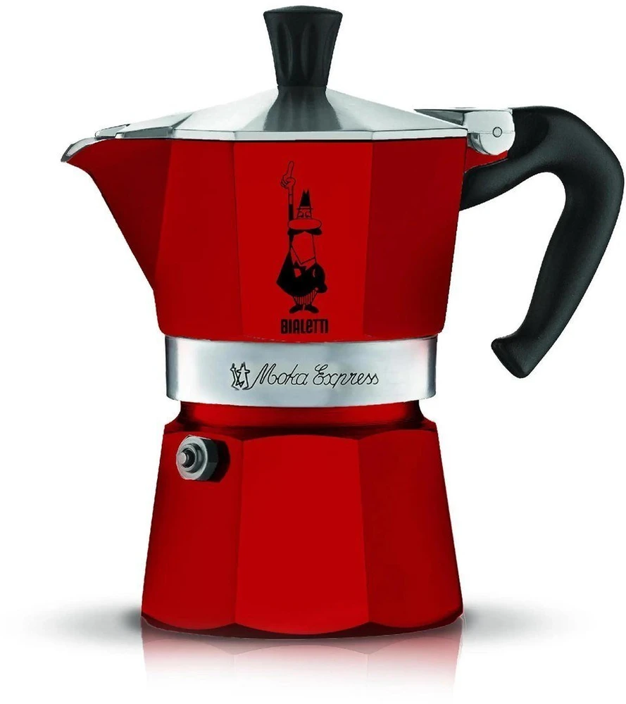 Moka kavinukas for 3 cups Moka Express 5466 BIALETTI red