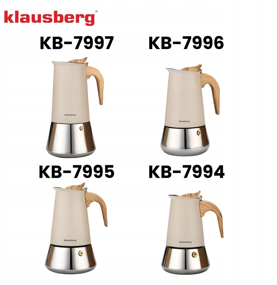 Kavavirė Plieninis espreso kavos virimo aparatas, 200 ml, indukcinis, Klausberg kb-7994
