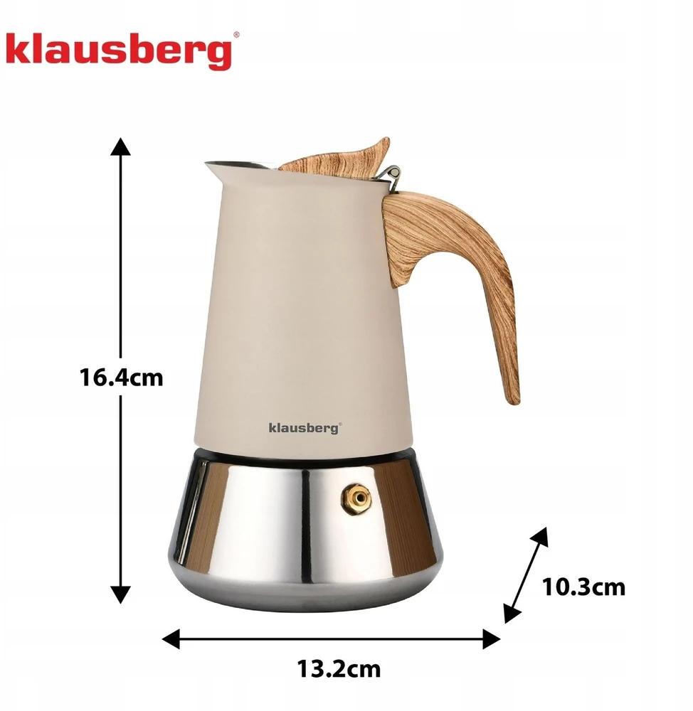 Kavavirė Plieninis espreso kavos virimo aparatas, 200 ml, indukcinis, Klausberg kb-7994