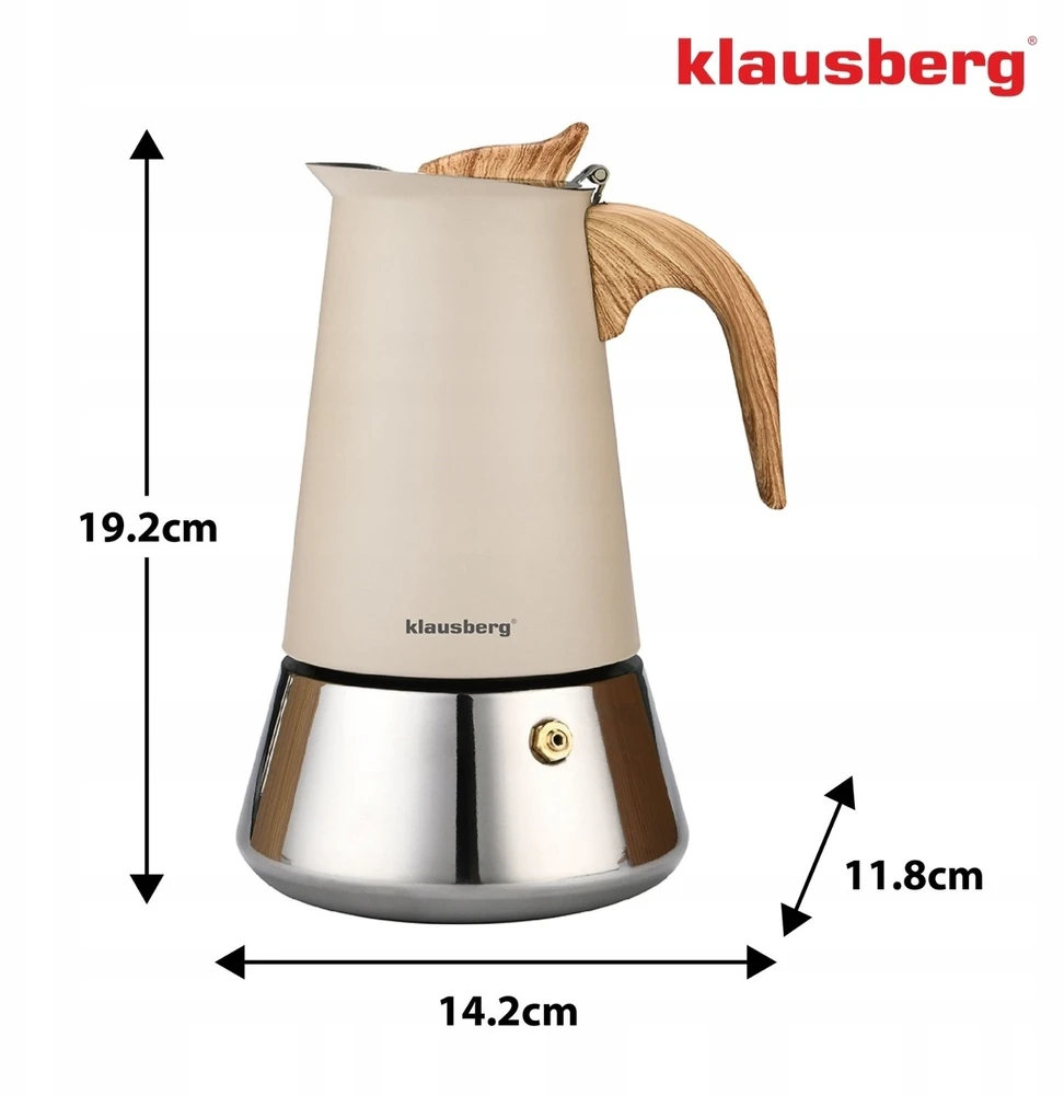 Kavavirė Plieninis espreso kavos virimo aparatas, 300 ml, indukcinis, Klausberg kb-7995
