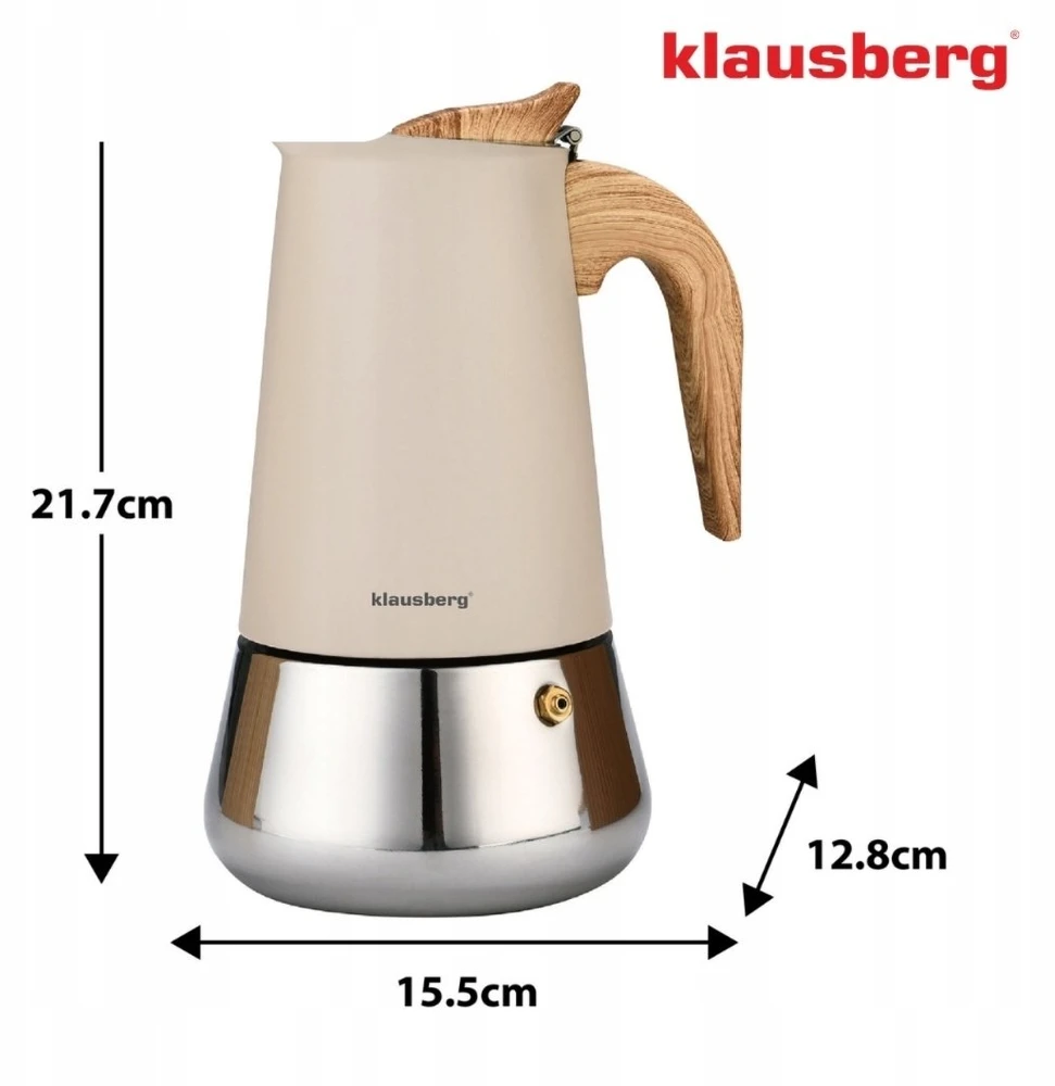 Kavavirė Plieninis espreso kavos virimo aparatas, 450 ml, indukcinis, Klausberg kb-7996