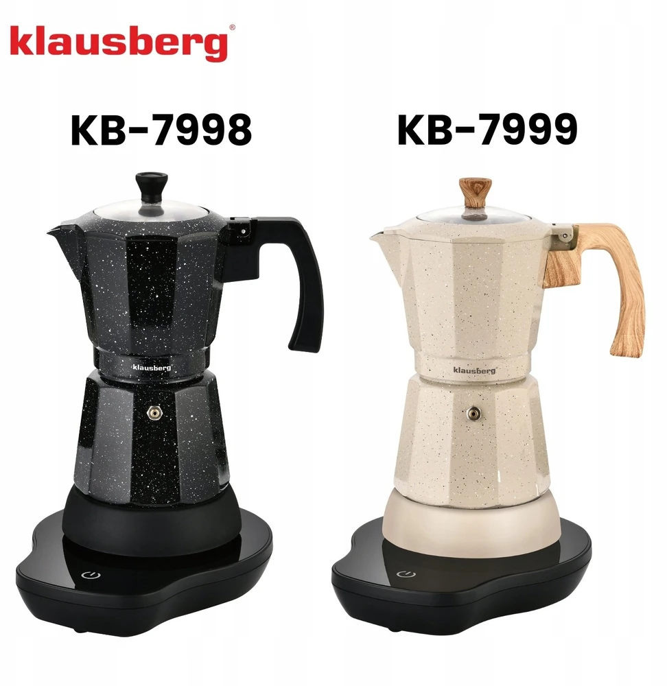 Kavavirė Elektrinis espreso kavos virimo aparatas, 300 ml, juodas, 500 W, klausberg KB-7998