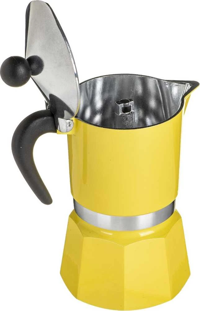 Bialetti espreso kavos virimo aparatas Rainbow 3 puodeliai geltoni