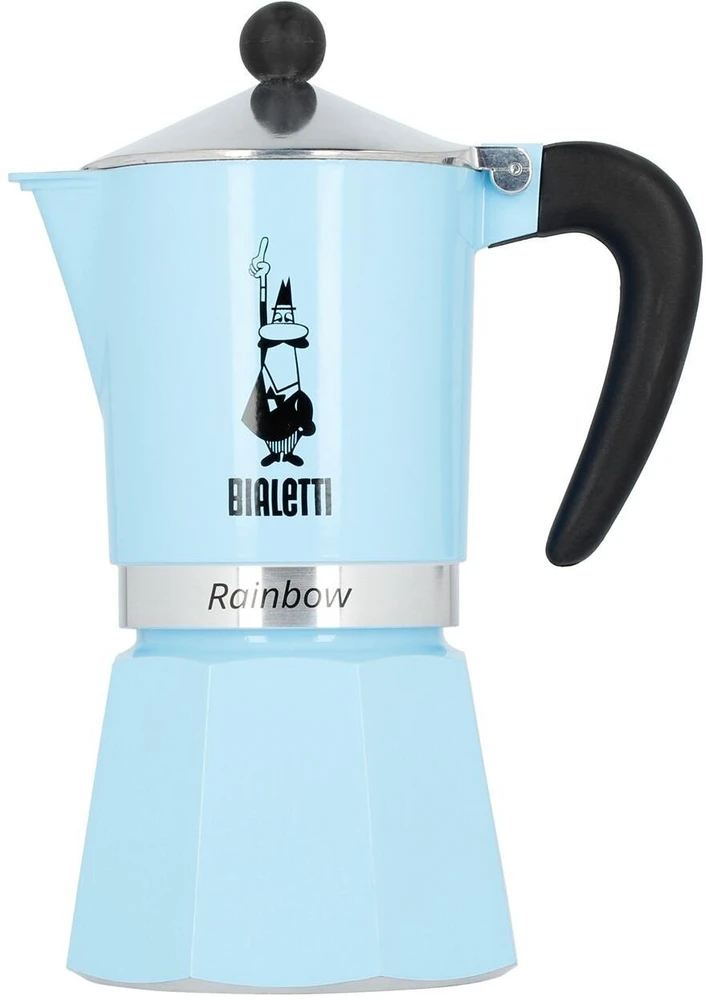Moka puodas Bialetti Moka Rainbow 6 puodeliai mėlynas