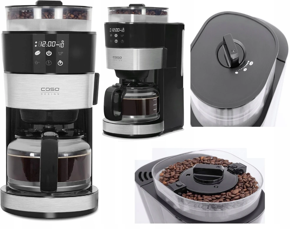 Kavos aparatas Caso | with Two Insulated Jugs | Taste & Style Duo Thermo | Lašėjimo | 800 W | Juodas/Stainless Steel