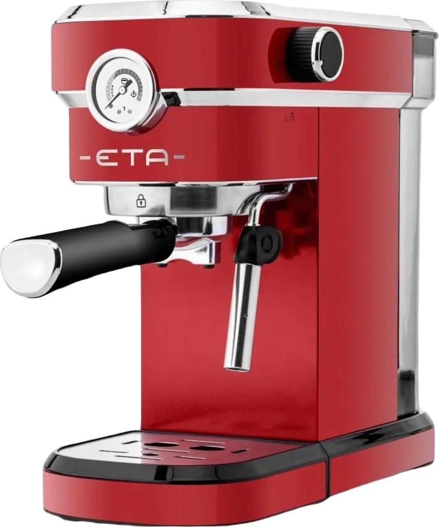 Kavos aparatas ETA | Espresso | ETA618190030 Storio | Slėgis 20 bar | Su pieno plakikliu | Semi-automatinis | 1350 W | Raudona