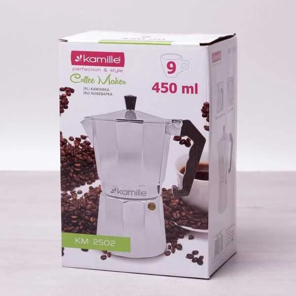 Kamille 450 ml geizerinis kavos aparatas pakuotėje