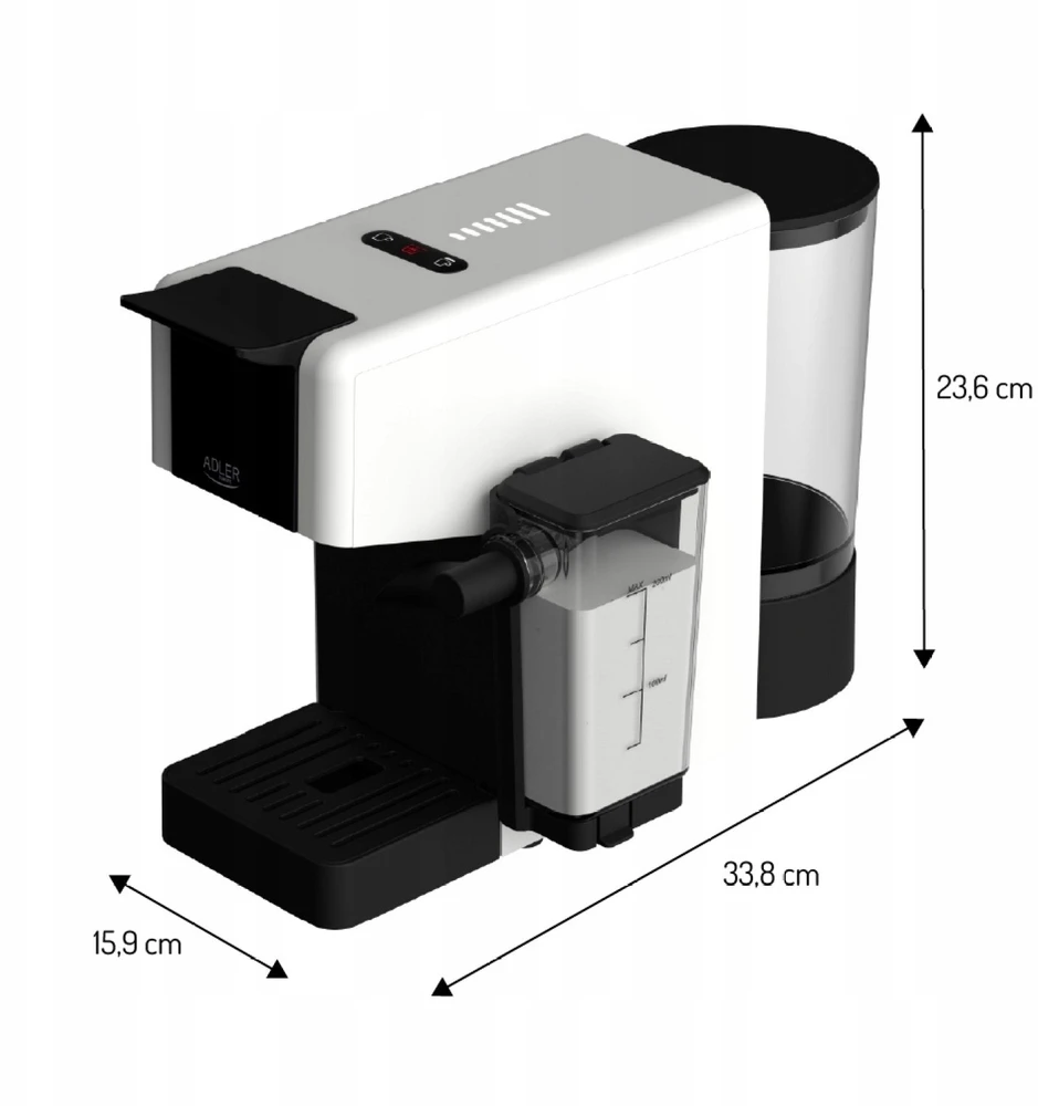 Kavos aparatas kapsulinis Adler Multi-kapsulu espresso automats 0.8L 1400W (AD 4391)