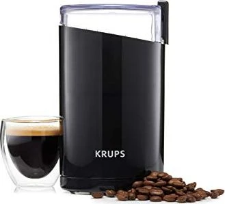 Kavos ir prieskonių malūnėlis Krups F20342, nerūdijančio plieno, 75 g, Juodas