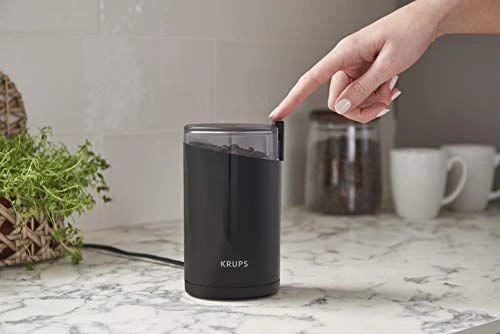 Kavos ir prieskonių malūnėlis Krups F20342, nerūdijančio plieno, 75 g, Juodas