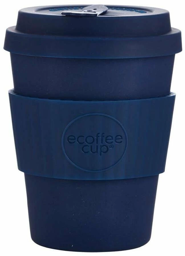 Kavos puodelis Ecoffee Cup* Kietos spalvos „Dark Energy“ 350 ml – tamsiai mėlyna