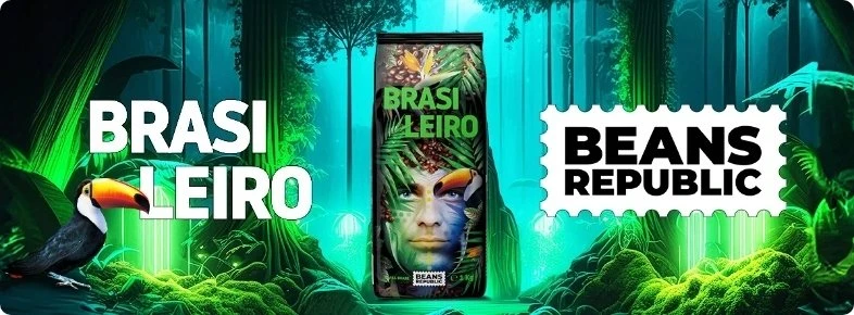 Kavos pupelės Beans Republic Braziliškos kavos pupelės 1kg