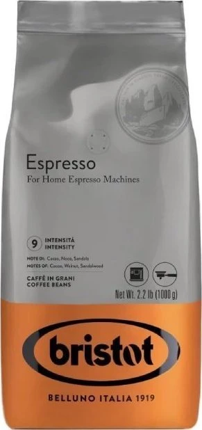 Bristot Espresso 1kg nesmulkintų kavos pupelių
