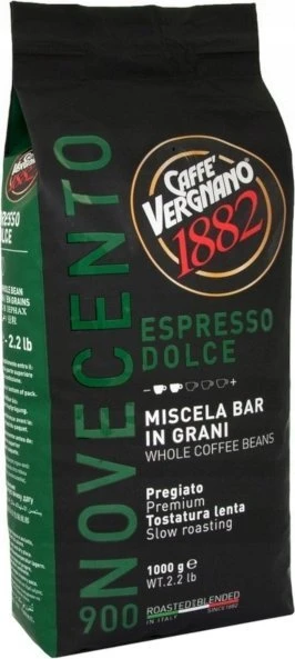 Caffe Vergnano 900 Novecento Espresso Dolce kavos pupelės 1kg