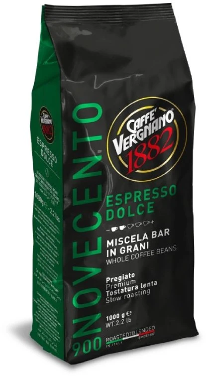 Caffe Vergnano 900 Novecento Espresso Dolce kavos pupelės 1kg