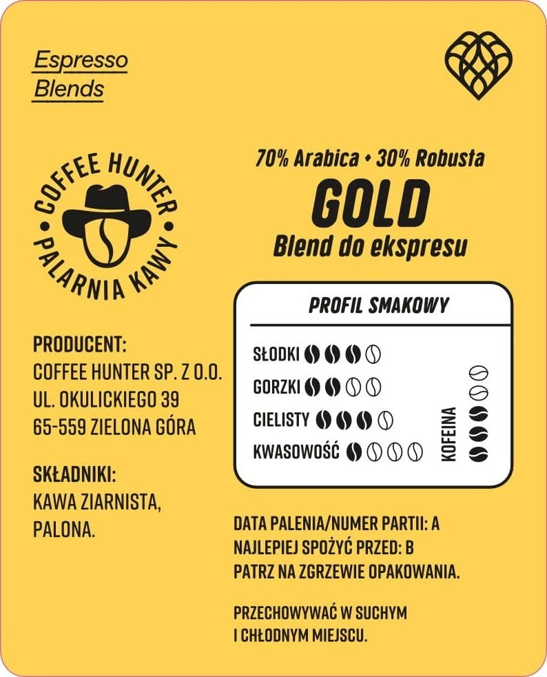 Kavos pupelės Coffee Hunter Gold Blend 1kg