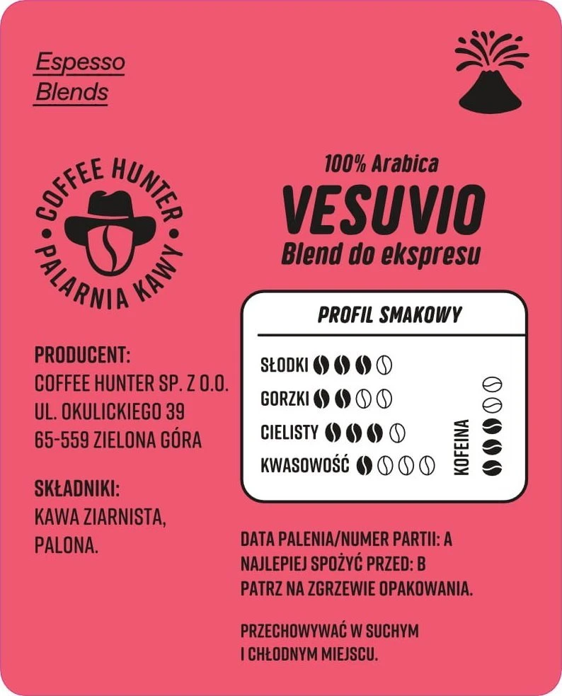 Kavos pupelės Coffee Hunter Vesuvio 1kg