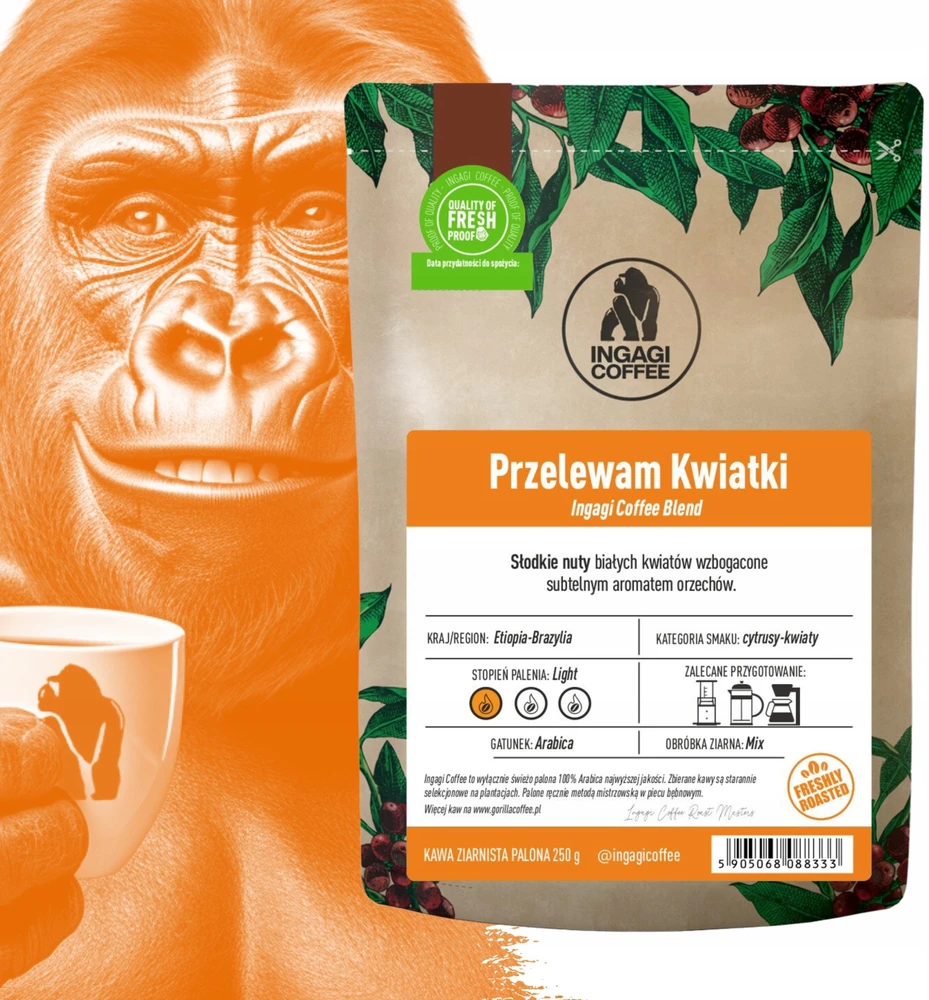 Kavos pupelės Ingagi Kavos pupelės Ingagi Coffee Przelewam Gėlės 250 g
