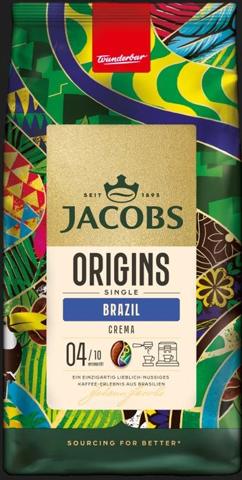 Kavos pupelės Jacobs Origins Single Brazil 1kg